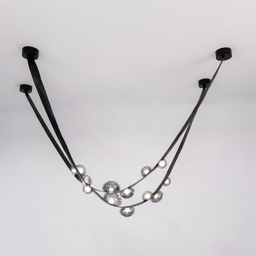 ثريا علاقي LED مودرن طول 300سم أسود 21W