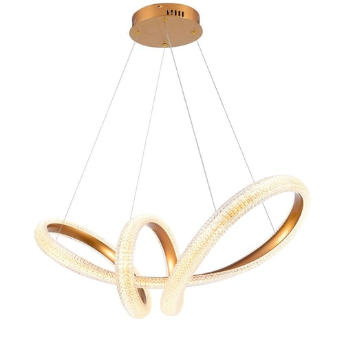 ثريا معلقة ليد كريستال حلزونية