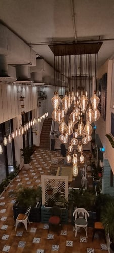 انارة فيلمنت ديكور بيضاوية رمادي