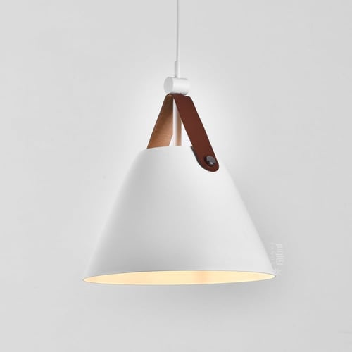 ثريا علاقي ابيض مفرد مع قاعدة جلد