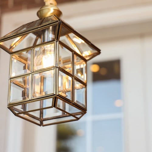 ثريا مداخل نحاسي حجم صغير