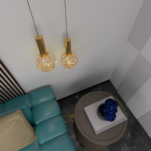 علاقية ذهبية مع نقط LED مضيئة