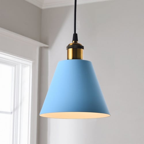 لمبة علاقية زرقاء بكوع ذهبي