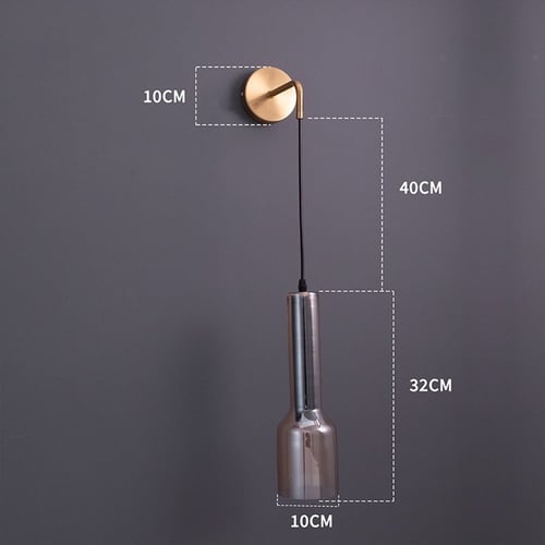 إنارة جدار معلقة زجاج عسلي