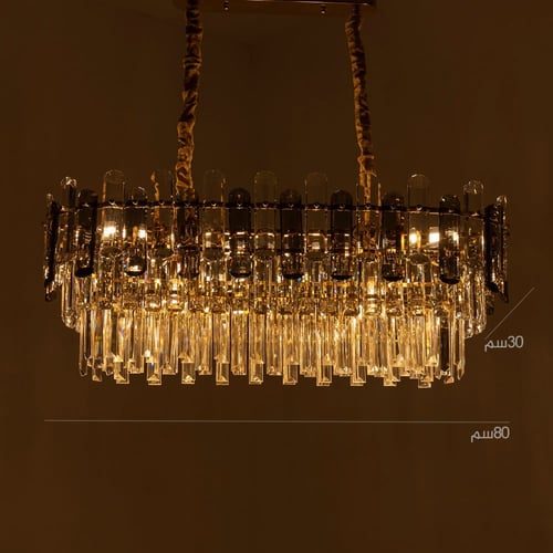 ثريا كريستال ستايل اوروبي بيضاوي راقي