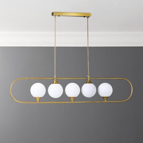 ثريا طويلة 5 لمبات دوائر