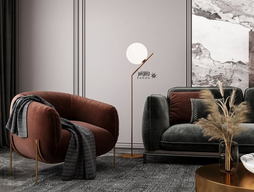 اباجورة ارضية مودرن ذهبي