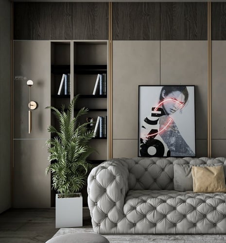 ابليك مودرن راقي ذهبي بذراع طويلة