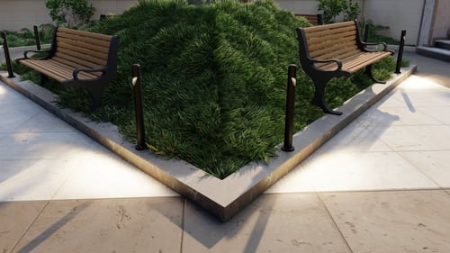 عمود إنارة الحدائق باللون الأسود