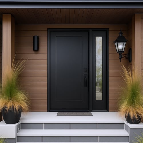 إنارة جدارية خارجية E27 مربعة أسود