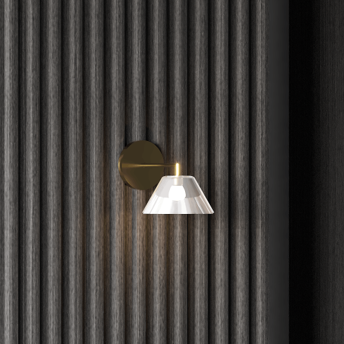 إضاءة زجاج حائط كلاسيك قاعدة ذهبي