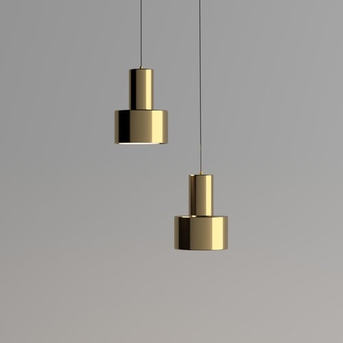 إنارة معلقة دائرية ذهبي