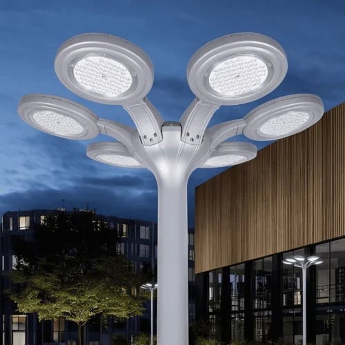 Garden pole with 5 meter light