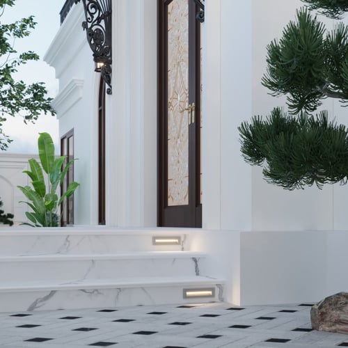 كشاف درج سلم دفن كبير إطار رمادي