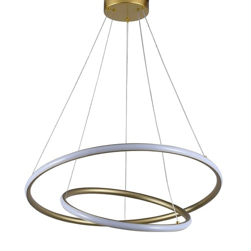 ثريا دائرتين معلقة إضاءة صفراء