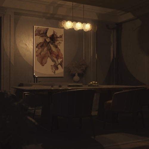 ثريا معلقة مستطيلة مودرن