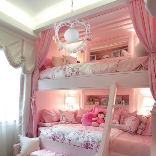 ثريا بناتي راقية شكل قلب مزين بالورود