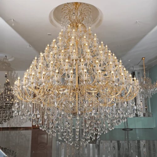 Gold Crystal Dome Chandelier 250 cm