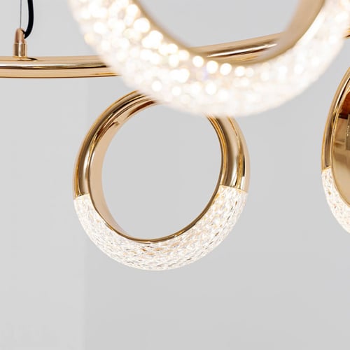 ثريا علاقي ذهبية 8 دوائر مضيئة