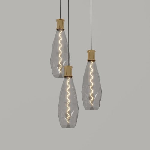 انارة فيلمنت ديكور كرستاله رمادي