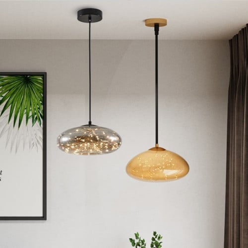 إنارة ليد علاقي مودرن زجاج