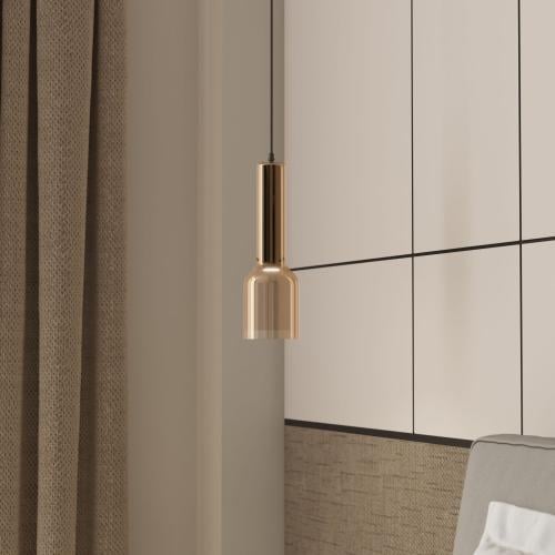 إنارة جدار معلقة زجاج عسلي