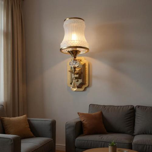 ابليك كلاسيكي داخلي مفرد شكل قمع مع كريستال