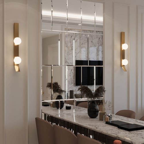 لمبة جدارية قاعدة ذهبي