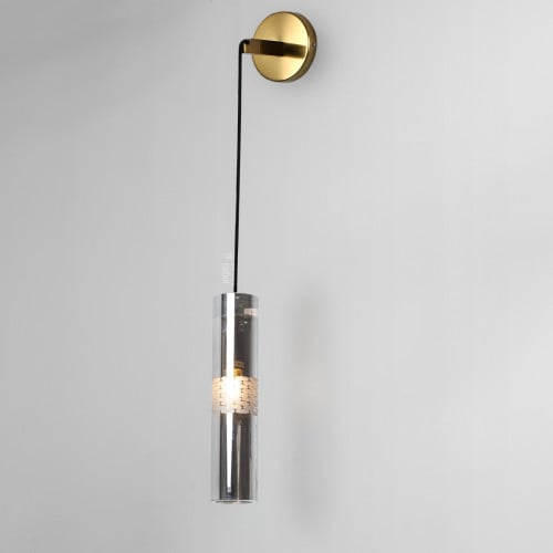 ابليك وعلاقي كريستال راقي باللون الرمادي