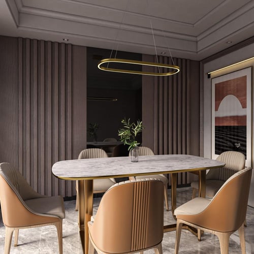 إضاءة معلقة مودرن بيضاوي