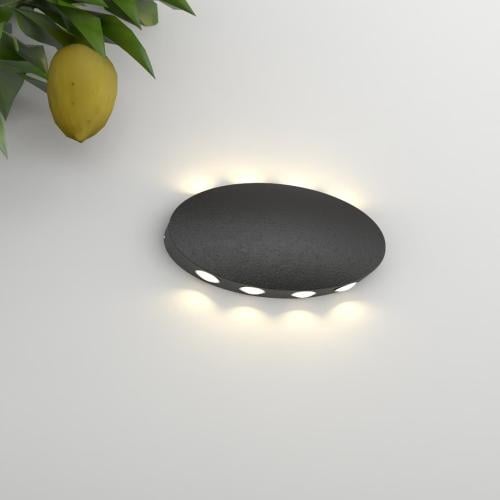 ابليك سور بيضاوي اسود بـ 8 عدسات