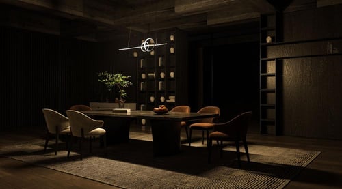 إنارة معلقة سقف مودرن ليد دائرتين