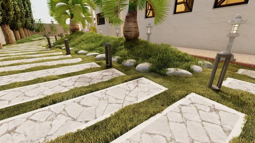 عمود إنارة حدائق دائرة اتجاهين باللون الأسود