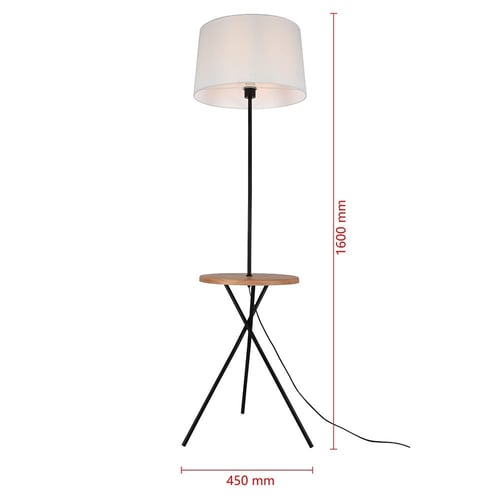 ابجورة طويلة ارضية مع رف جانبي