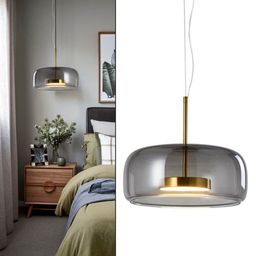 ثريا علاقي بيضاوية رمادية