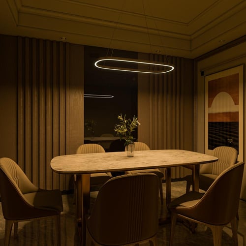 إضاءة معلقة مودرن بيضاوي