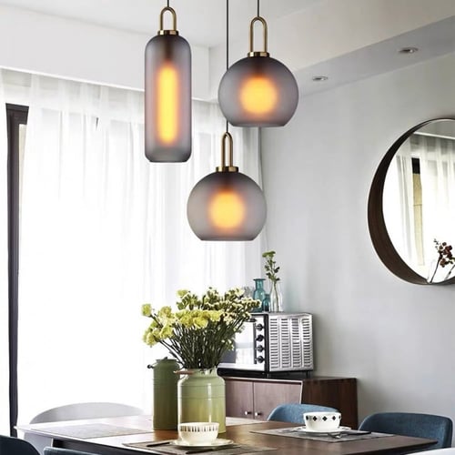 ثريا علاقية دائرة راقية باللون الرمادي