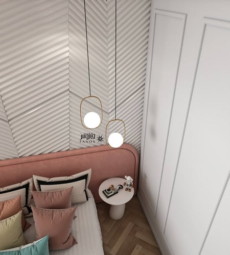 ثريا علاقية مودرن بيضاوية راقية باللون الذهبي