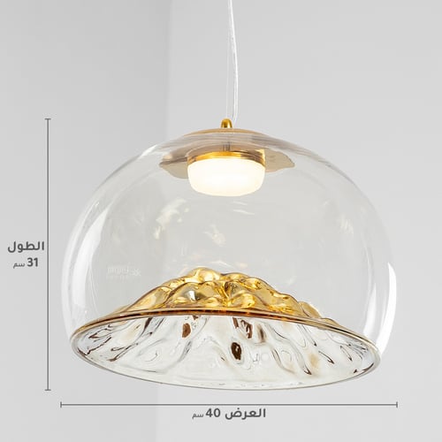 ثريا مودرن راقية زجاج مع رسمة جبل