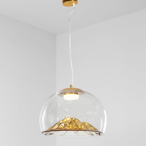 ثريا مودرن راقية زجاج مع رسمة جبل