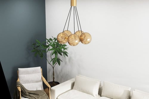 ثريا علاقية مودرن 5 كرات نقط مضيئة