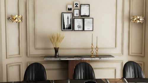 ابليك ستايل اوروبي ذهبي كريستال مربعات