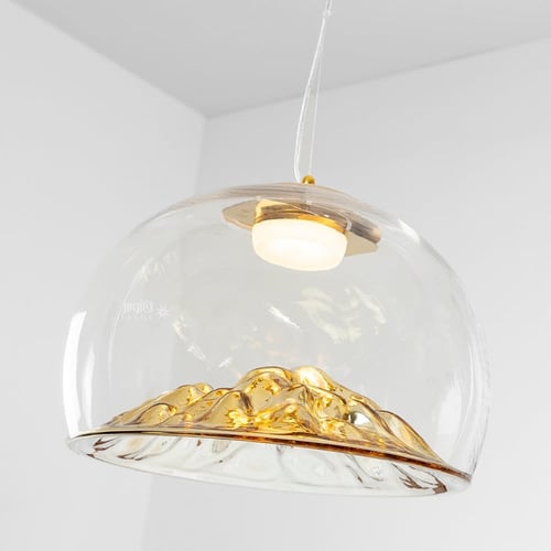 ثريا مودرن راقية زجاج مع رسمة جبل