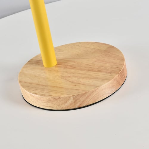 ابجورة ناعمة باللون الاصفر مع قاعدة خشبية