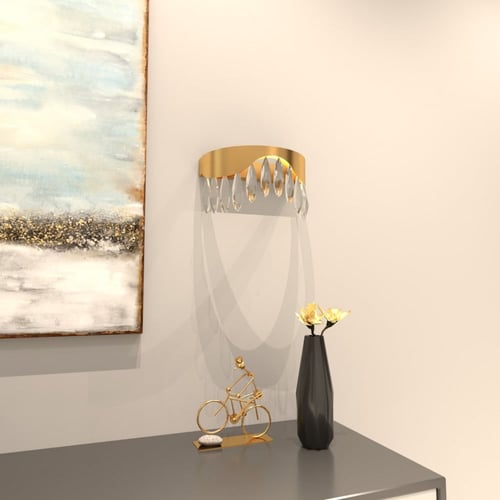 إضاءة جدارية كريستال ذهبية أوروبي