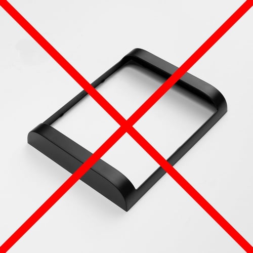 كشاف سور مربع بلون اسود وإنارة صفراء