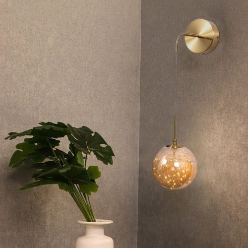 لمبة جدارية مودرن ليد بقاعدة ذهبي