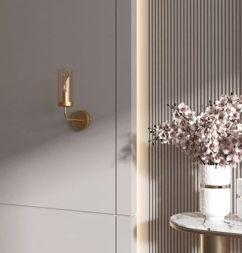 ابليك مودرن زجاج مفرد باللون الذهبي