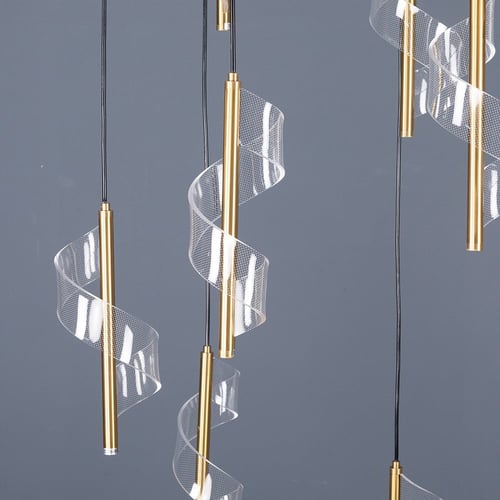 ثريا قبة معلقة مودرن أكلوريك ذهبي