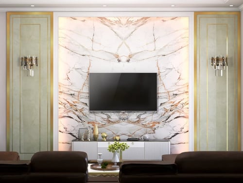 ابليك جداري كريستال ذهبي استايل اوروبي